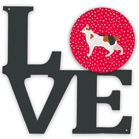 Carolines Treasures 11.5 x 11.75 in. Korean Bobtail Cat Love Metal Artwork Wall Decor CK5633WALV